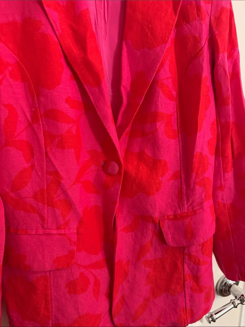 Limited edition-Kate Spade x Target oversized pink and red blazer Size XXS